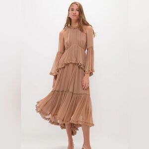 Zimmerman hypnotic peplum flutter dress